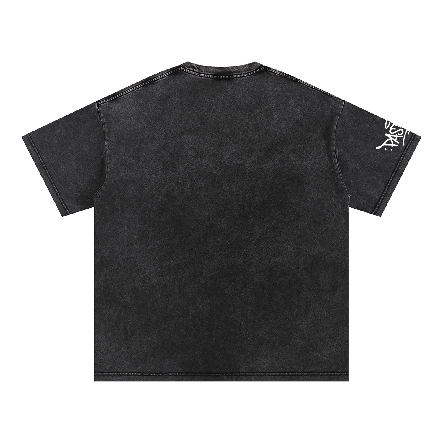 Peace Bunny Oversize Acid Wash Tee (LAVENDER/BLACK)