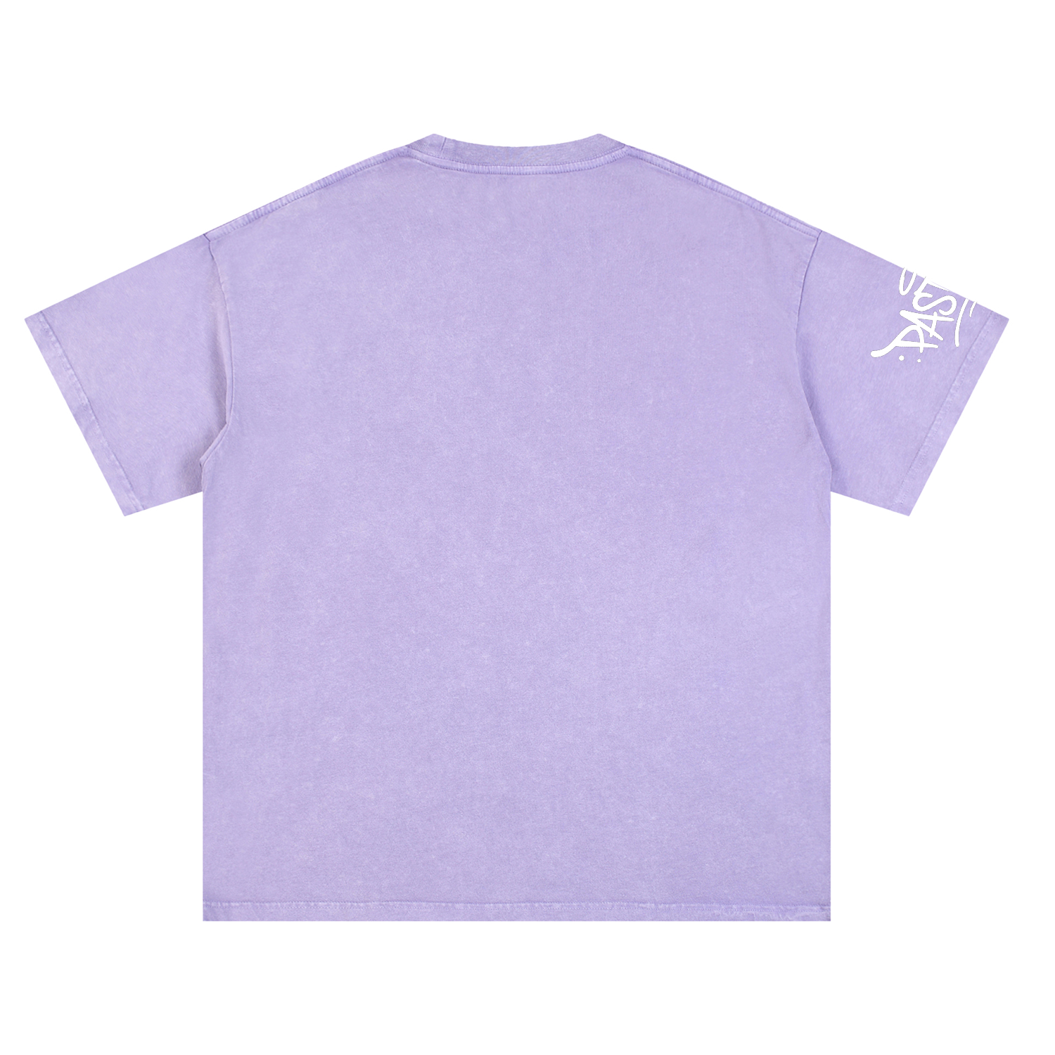 Peace Bunny Oversize Acid Wash Tee (LAVENDER/BLACK)